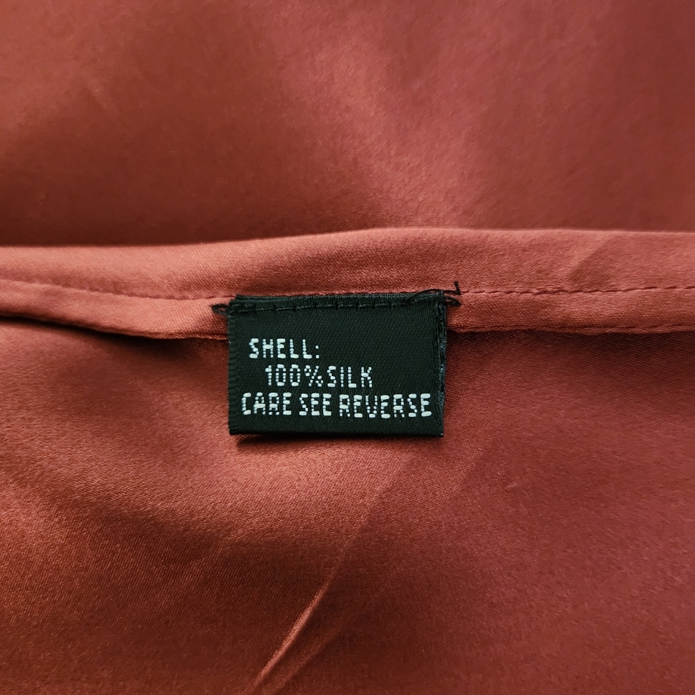 Carmen Marc Valvo Signature Deep Red Silk Cocktail Dress - Picture 11 of 12